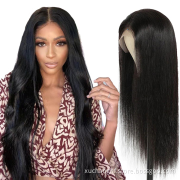 Drop Shipping13X6 hd Transparent Swiss Lace Wig,Straight Long Lace Remy Human Hair Wig,Natural Closure Lace Front Human Hair Wig